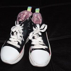 NYC MADDEN KIDS SIZE 13 STACKED HIGH TOP GLITTER SHOES